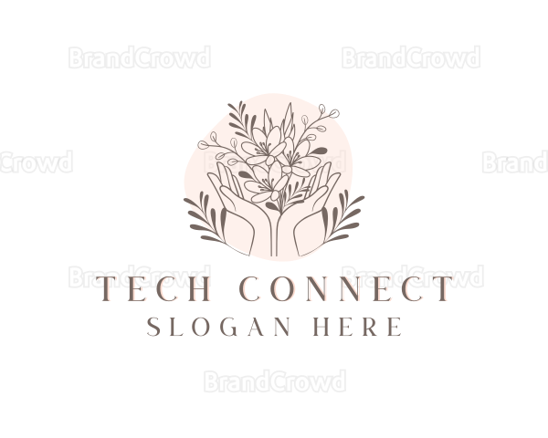 Floral Bouquet Hand Logo