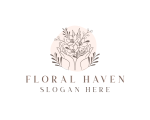 Bouquet - Floral Bouquet Hand logo design