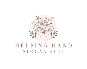 Hand - Floral Bouquet Hand logo design