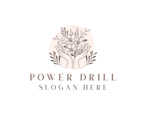 Floral Bouquet Hand logo design