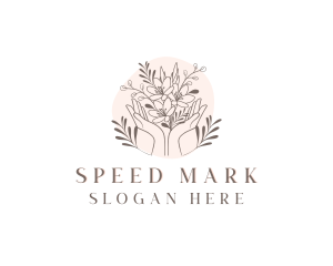 Floral Bouquet Hand logo design