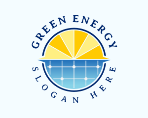 Global Solar Panel Energy logo design