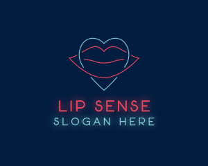 Heart Lips Stripper logo design