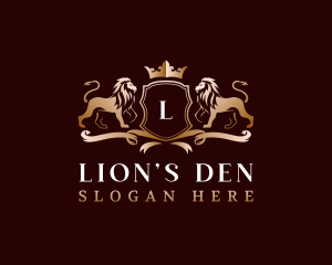 Lion King Crown logo design