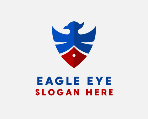 Patriotic Eagle Shield logo design