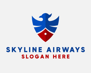 Patriotic Eagle Shield logo design