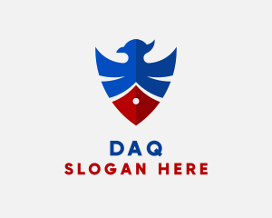 Fly - Patriotic Eagle Shield logo design