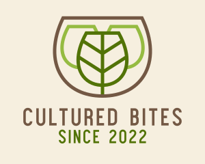 Fermented - Vegan Wine Glass Drink logo design
