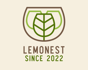 Homemade - Vegan Wine Glass Drink logo design