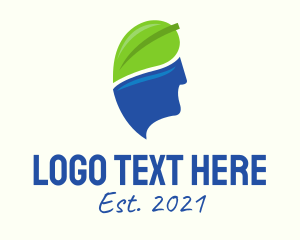 Vegan - Mental Health Leaf logo design