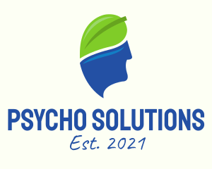 Psycho - Mental Health Leaf logo design