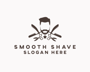 Shave - Hipster Gentleman Barber logo design