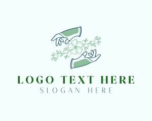 Floral Gardening Gloves Logo