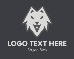 Werewolf - Wild Grey Wolf logo design
