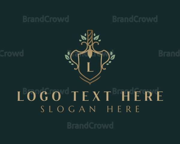 Elegant Trowel Landscaping Logo