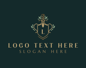 Eco - Elegant Trowel Landscaping logo design