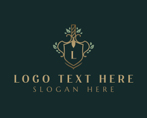 Shovel - Elegant Trowel Landscaping logo design