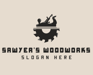 Sawyer - Hand Planer Carpentry logo design