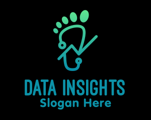 Stats - Footprint Stocks Graph logo design