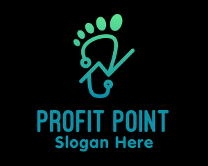 Footprint Stocks Graph  logo design