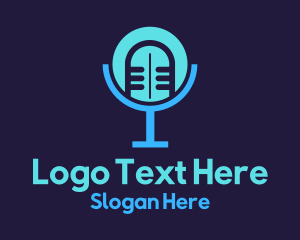 Blog - Radio Podcast Mic logo design