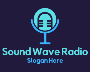 Radio Station - Radio Podcast Mic logo design
