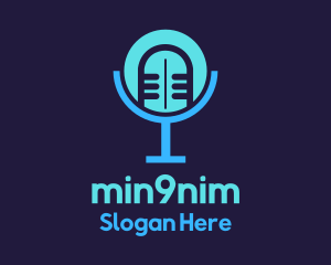 Radio Podcast Mic logo design