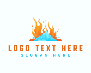 Industrial - Fire Ice Hot Cold logo design