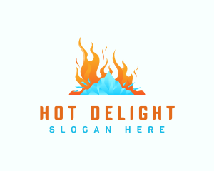 Fire Ice Hot Cold logo design