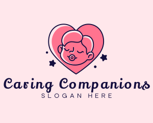 Nanny - Baby Heart Parenting logo design