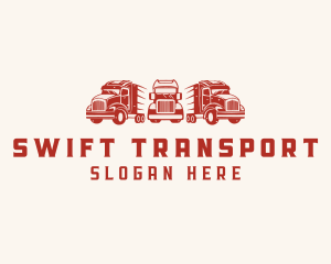 Trucking Fleet Logistics logo design