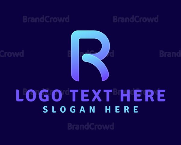 Modern Business Letter R Logo