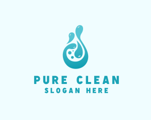 Sanitation Cleaning Water logo design