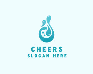 Droplet - Sanitation Cleaning Water logo design