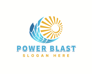 Sun Power Solar Panel logo design