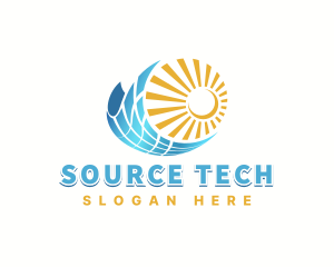Source - Sun Power Solar Panel logo design
