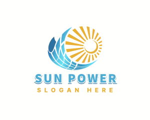 Sun Power Solar Panel logo design