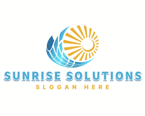 Sun Power Solar Panel logo design