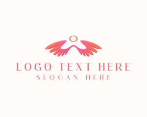 Retreat - Angel Wings Spiritual logo design