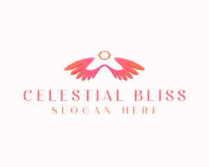 Angel Wings Spiritual logo design