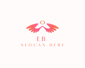 Memorial - Angel Wings Spiritual logo design