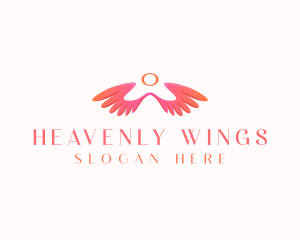 Angel Wings Spiritual logo design