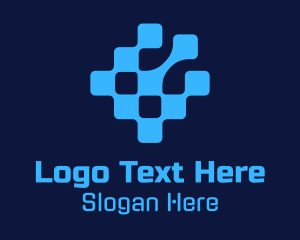 Blue Abstract Telecom Logo