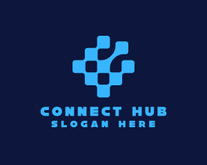 Digital Pixel Telecom  logo design