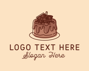 Caramel - Sweet Chocolate Cake logo design