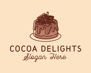 Sweet Chocolate Cake logo design