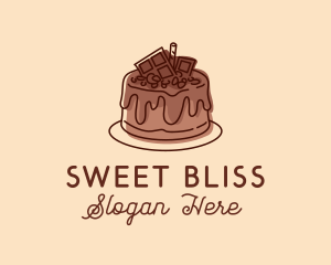 Sweet Chocolate Cake logo design