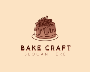 Sweet Chocolate Cake logo design