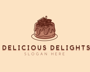 Sweet Chocolate Cake logo design