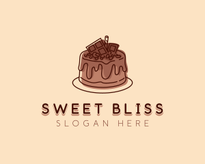 Sweet Chocolate Cake logo design